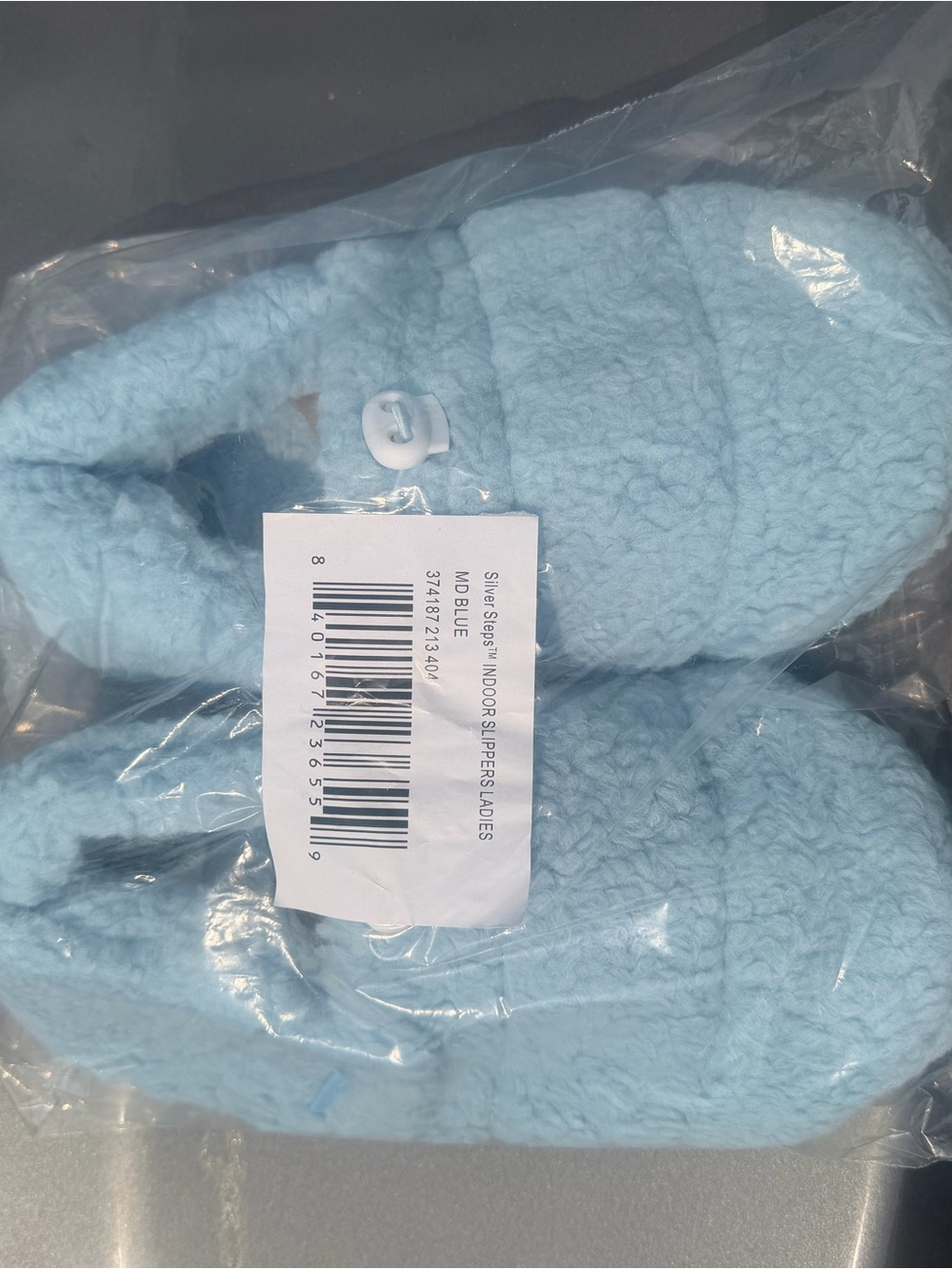 & Other Stories Light Blue Plush Indoor Slippers